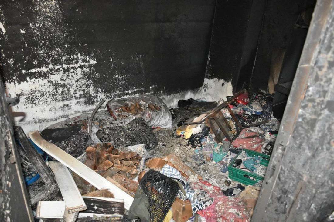 Brandschutt nach einem Wohnungsbrand