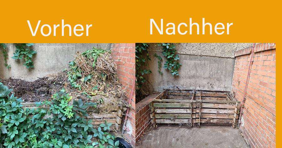 Baumschnitt und Astwerk zur Entsorgung